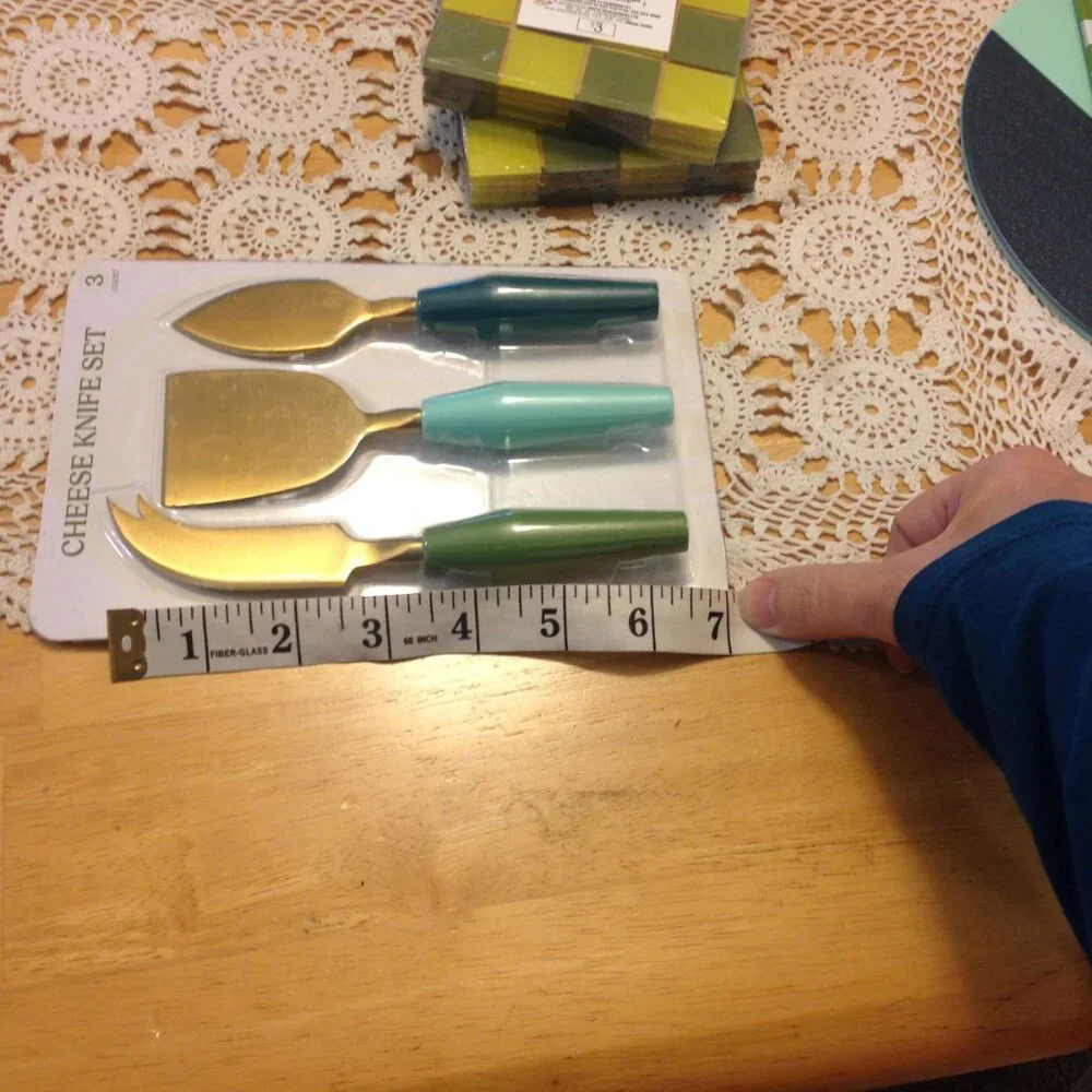 Farmhouse colors kitchen tools, cutting boards, cheese knives, coasters